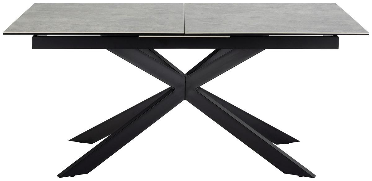Esstisch Irwine H000023566 - Schwarz/Grau, Design, Glas/Keramik (168-210/90/76cm) - MID.YOU