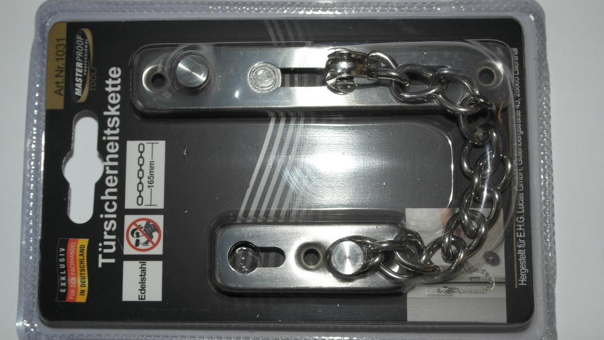 Türsicherheitskette L: 165 mm - Basics, Metall (17,5/12/4,0cm)