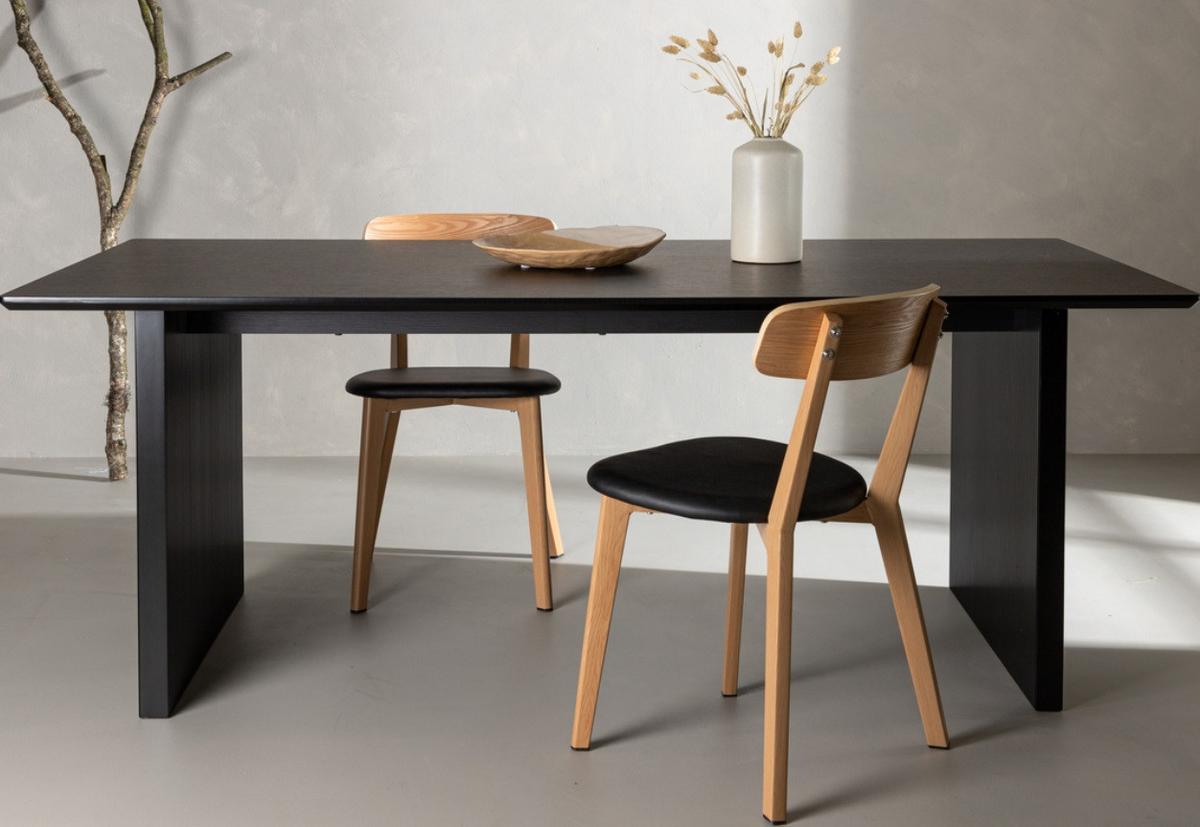 ESSTISCH Schwarz B: 200 cm - Schwarz, Design, Holzwerkstoff (200/100/75cm) - Livetastic