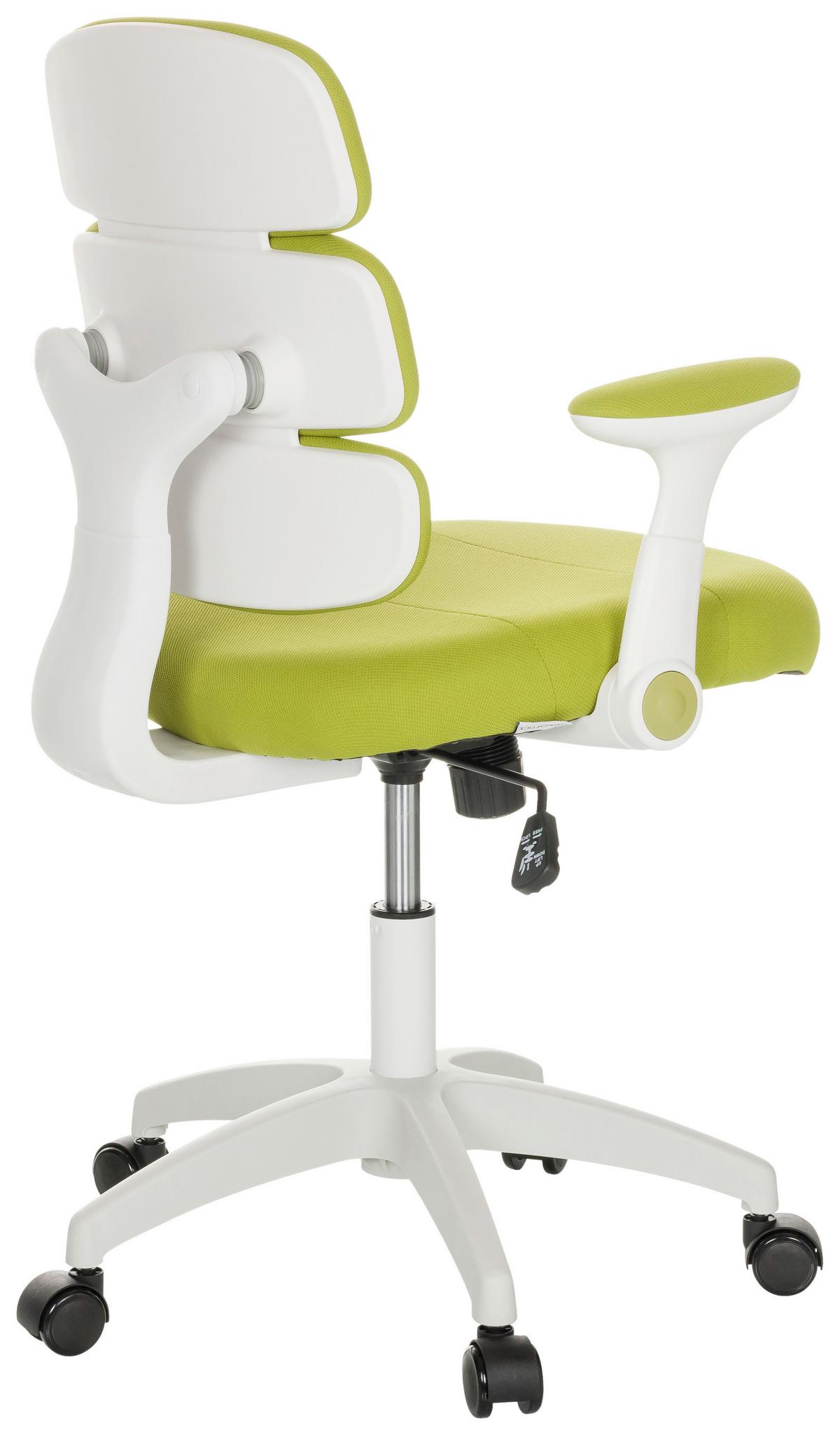 Jugenddrehstuhl Kid Ergolino W - Weiß/Grün, Basics, Kunststoff/Textil (62/86-97/62cm) - MID.YOU