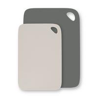 Schneidebrett-Set Aria - Dunkelgrün/Salbeigrün, Basics, Kunststoff - Luca Bessoni