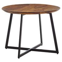 Konferenční stolek z masivního dřeva š: 60cm - černá/barvy sheesham, Moderní, kov/dřevo (60/60/45cm) - MID.YOU