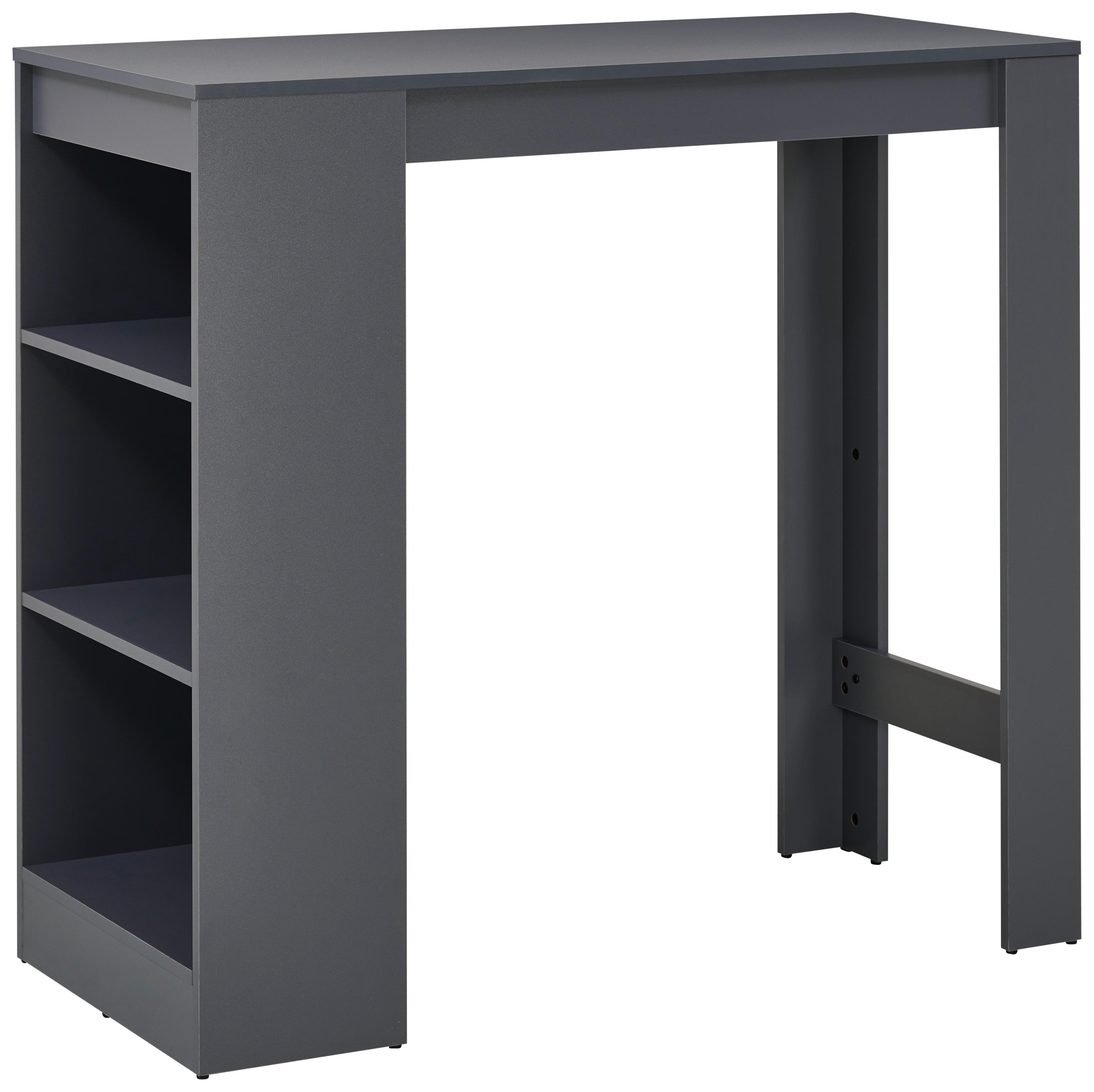 Bartisch Brook Mdf Dunkelgrau, B: 110cm - Dunkelgrau, KONVENTIONELL, Holzwerkstoff (110/103/50cm) - P & B