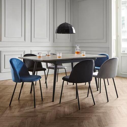Židle Selina šedá - šedá/černá, Moderní, kov/dřevo (48,5/78/54cm) - Modern Living