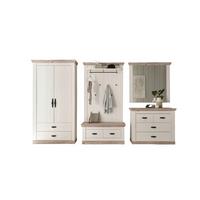 Garderobe Florenz Pinienfarbe/Hellbraun 341cm - Hellbraun/Pinienfarben, Design, Holzwerkstoff (341/201/45cm) - MID.YOU