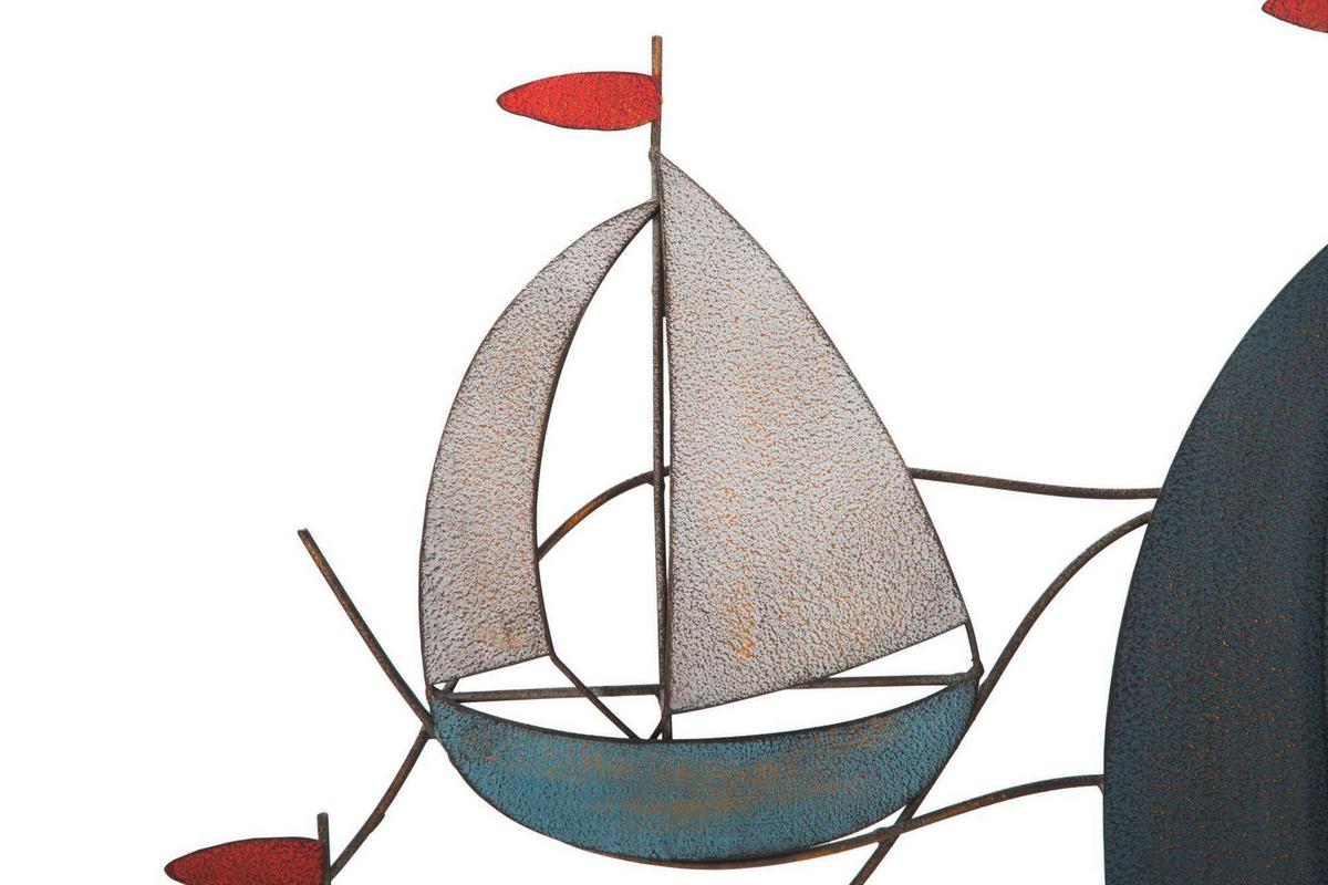Wanddeko Sea Grautöne, Gelb B: 114 Cm - Basics, Metall (114/62/3cm)