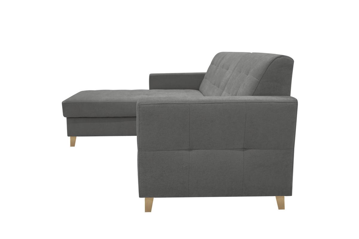 Rohová sedačka BJORN, oboustranná, šedohnědá žinylka - přírodní barvy/šedohnědá, Design, dřevo/textil (160/231cm) - Luca Bessoni