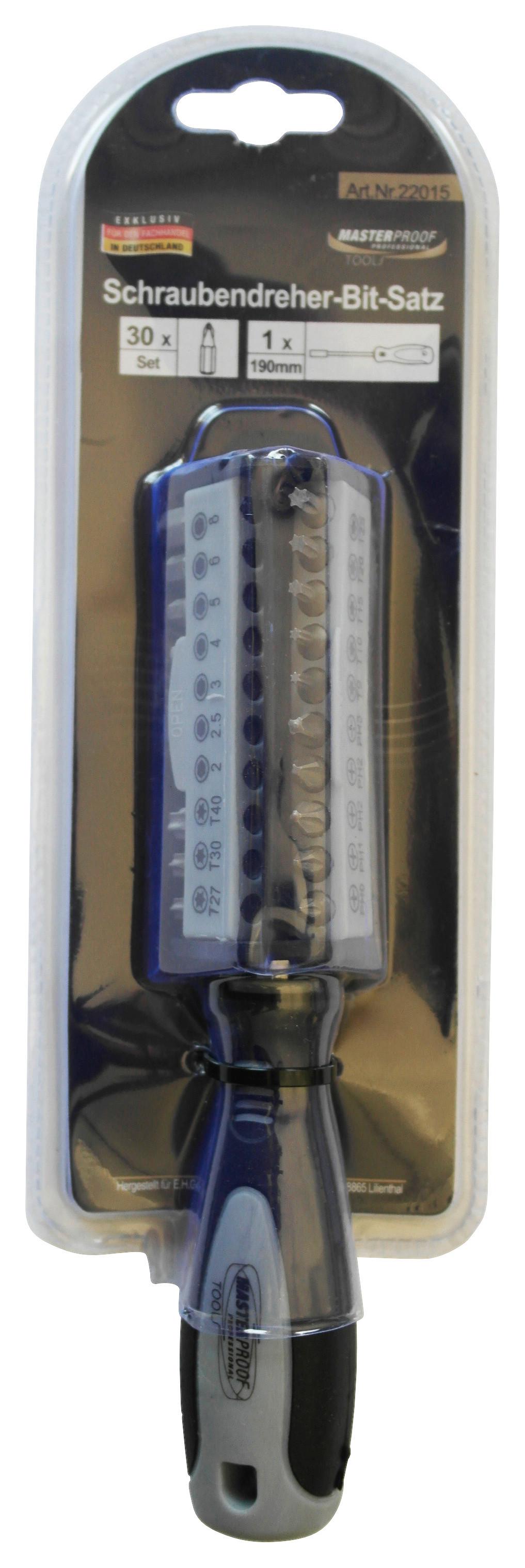 Schraubendreher-Set 31--Teilig. Grau/Schwarz inkl. Bit-Satz