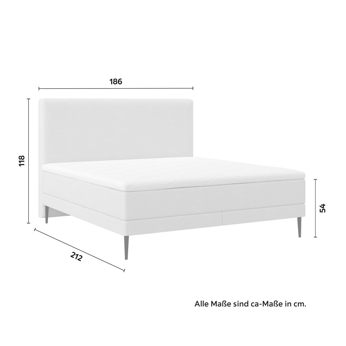 Boxspringová posteľ NEVADA 180x200, béžová - čierna/béžová, Modern, kov/drevo (180/200cm) - Bessagi