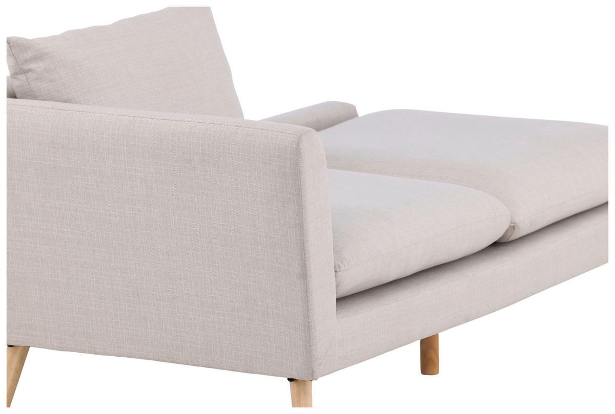 Récamiere Tacoma - Beige, Design, Holz/Textil (174/80/93cm) - Livetastic