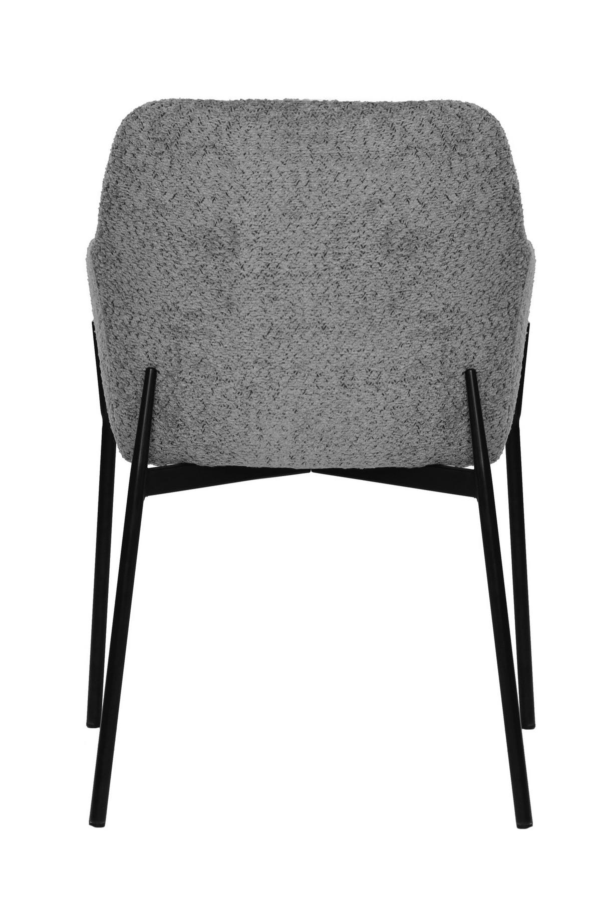ARMLEHNSTUHL-SET Schwarz/Grau 2-teilig - Schwarz/Grau, MODERN, Textil/Metall (63/79/51cm) - MID.YOU
