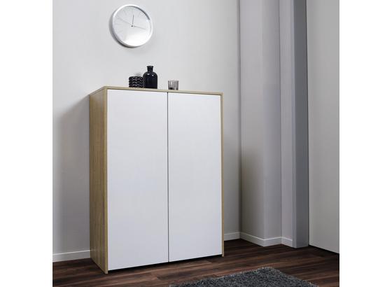 Skrinka Na Topánky Basic 2 - farby dubu/biela, Moderný, drevo (80/109/40cm) - Modern Living Skrinka Na Topánky Basic 2 - farby dubu/biela, Moderný, drevo (80/109/40cm) - Modern Living