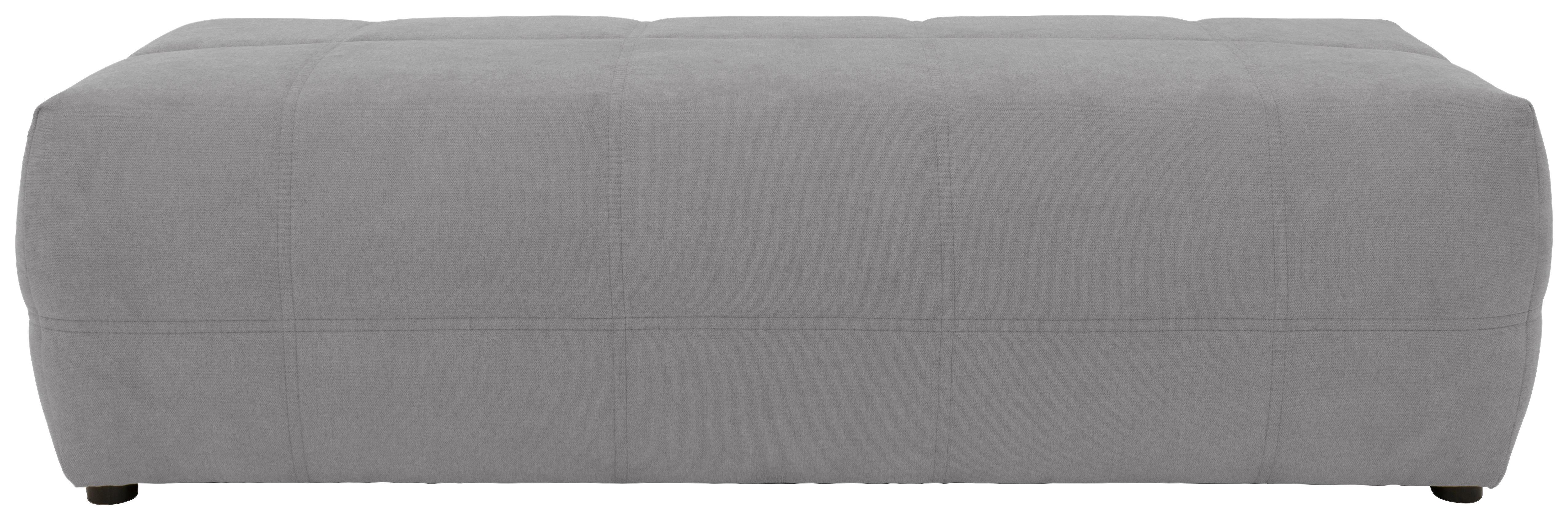 Hocker Brandon Silberfarben B: 150 cm - Silberfarben/Schwarz, Design, Textil (150/60/40cm) - MID.YOU