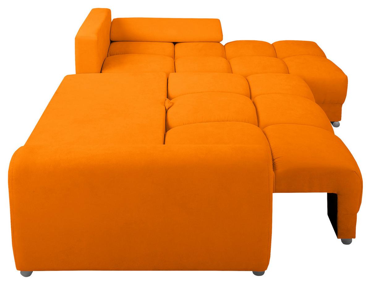 Ecksofa Azzuro Gelb S: 256x175 cm - Gelb/Silberfarben, Design, Textil (256/175cm) - Livetastic