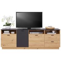 TV-Element Tonale B: 200 cm Artisan Eiche Dekor/Grau - Eiche Artisan/Grau, MODERN, Holzwerkstoff (200/68,6/40cm)
