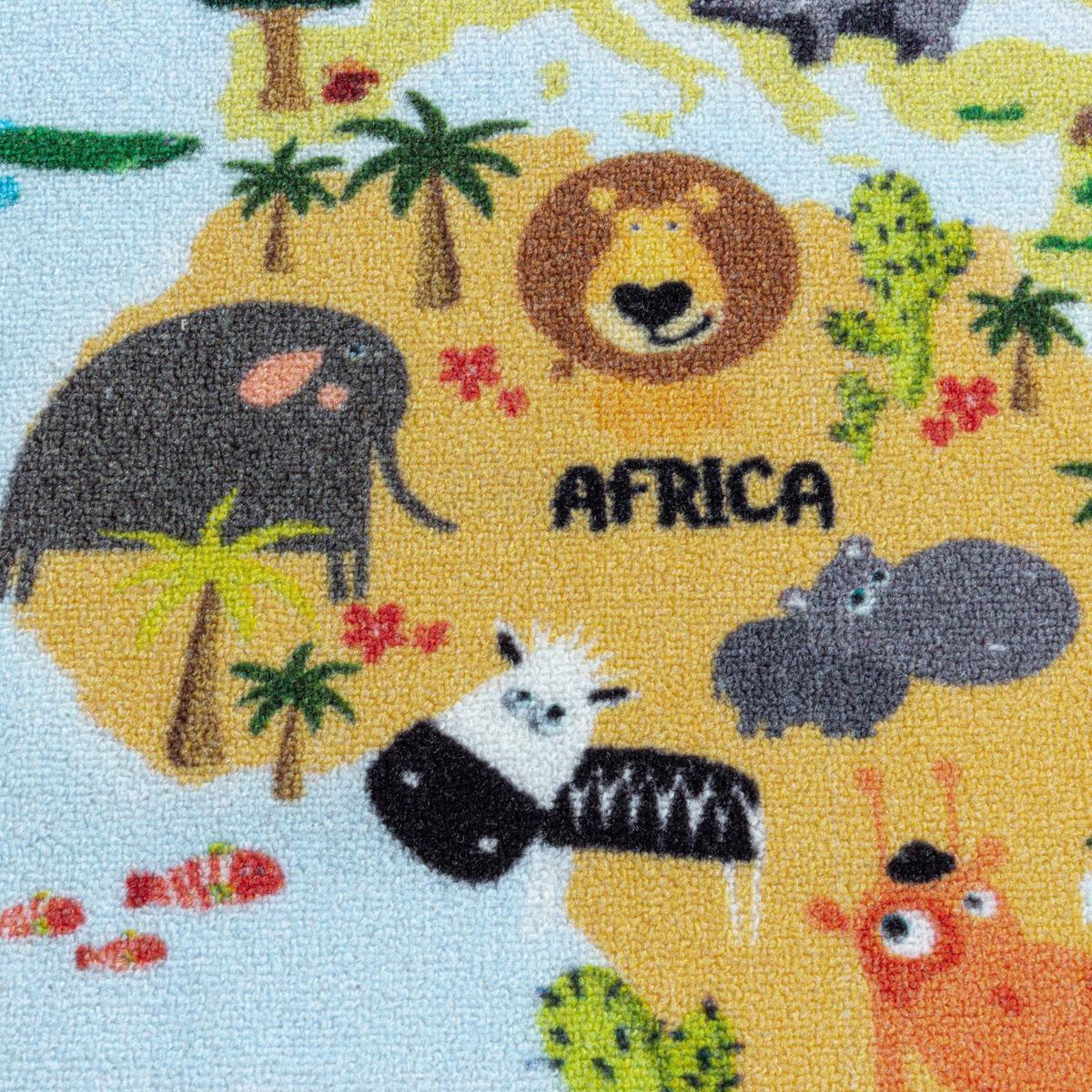 Detský koberec 100x150cm, modrá - viacfarebná, Basics, textil (100/150cm) - Ben'n'jen
