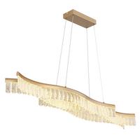 LED-Hängeleuchte 67348hg Juliet - Klar/Goldfarben, Design, Kunststoff/Metall (108/18/135cm) - Globo
