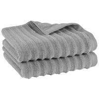 HANDTUCHSET Welle 2er Set Dunkelgrau - Dunkelgrau, Basics, Textil (50/100cm)