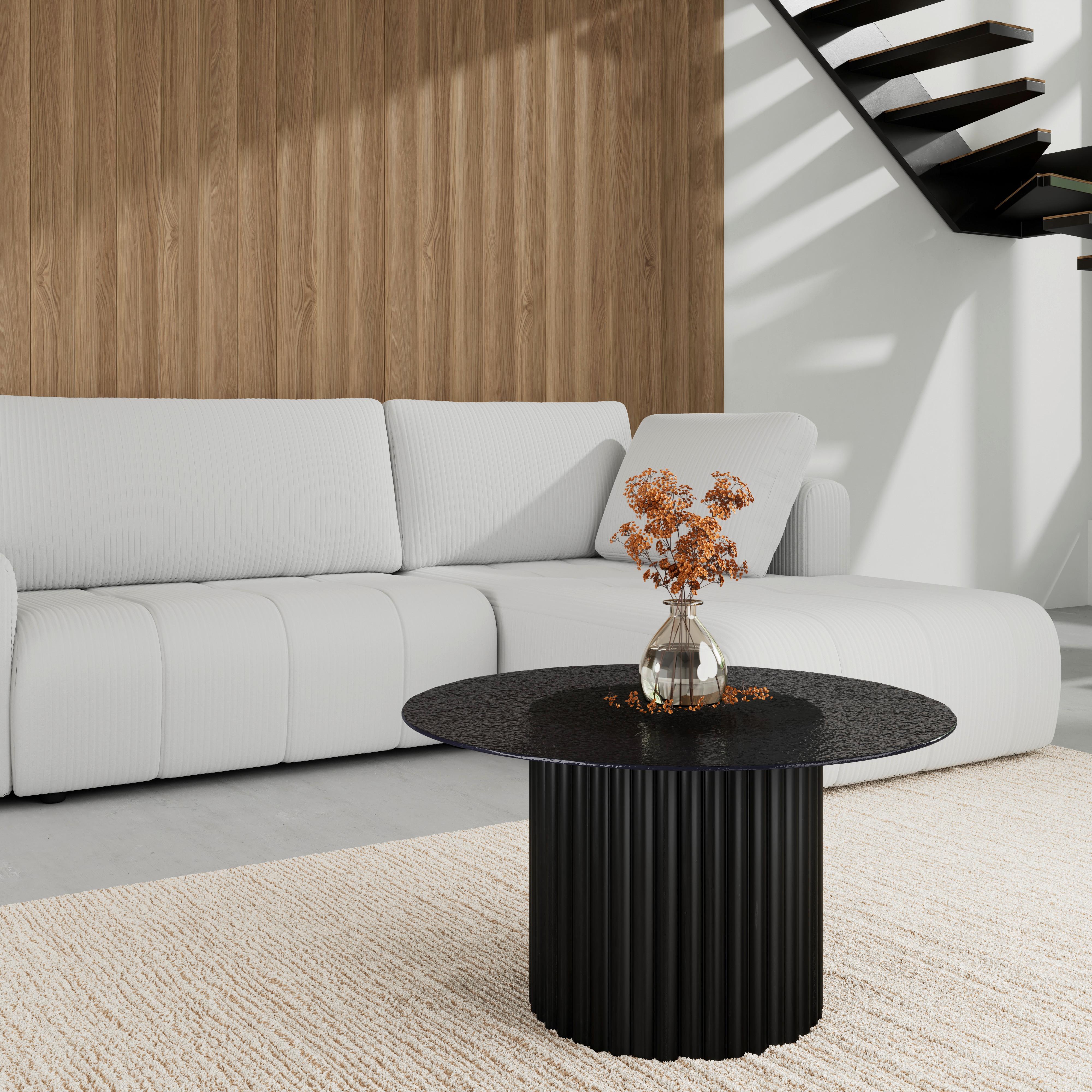 Konferenční stolek Zelia, š: 80 cm - černá, Moderní, dřevo/kompozitní dřevo (80/45/80cm) - Bessagi Home