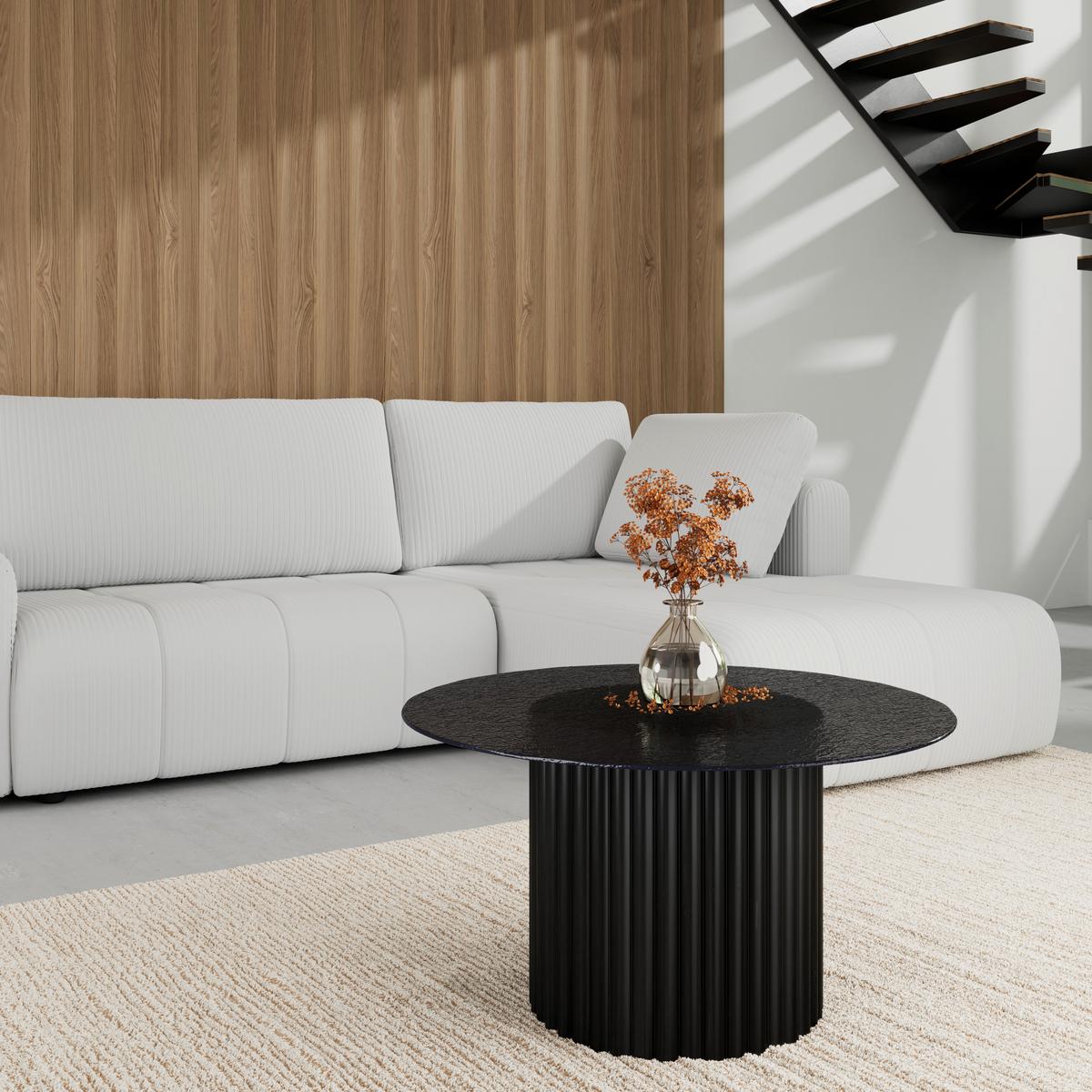 Konferenční stolek Zelia, š: 80 cm - černá, Moderní, dřevo/kompozitní dřevo (80/45/80cm) - Bessagi Home