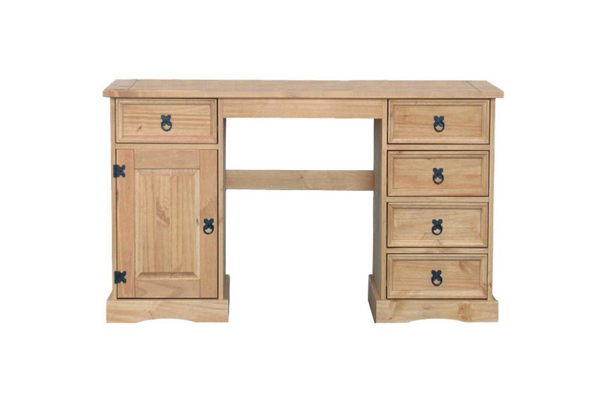 Schreibtisch Honigfarben L: 140cm - Honig, Natur, Holz (140/48/76cm) - Livetastic