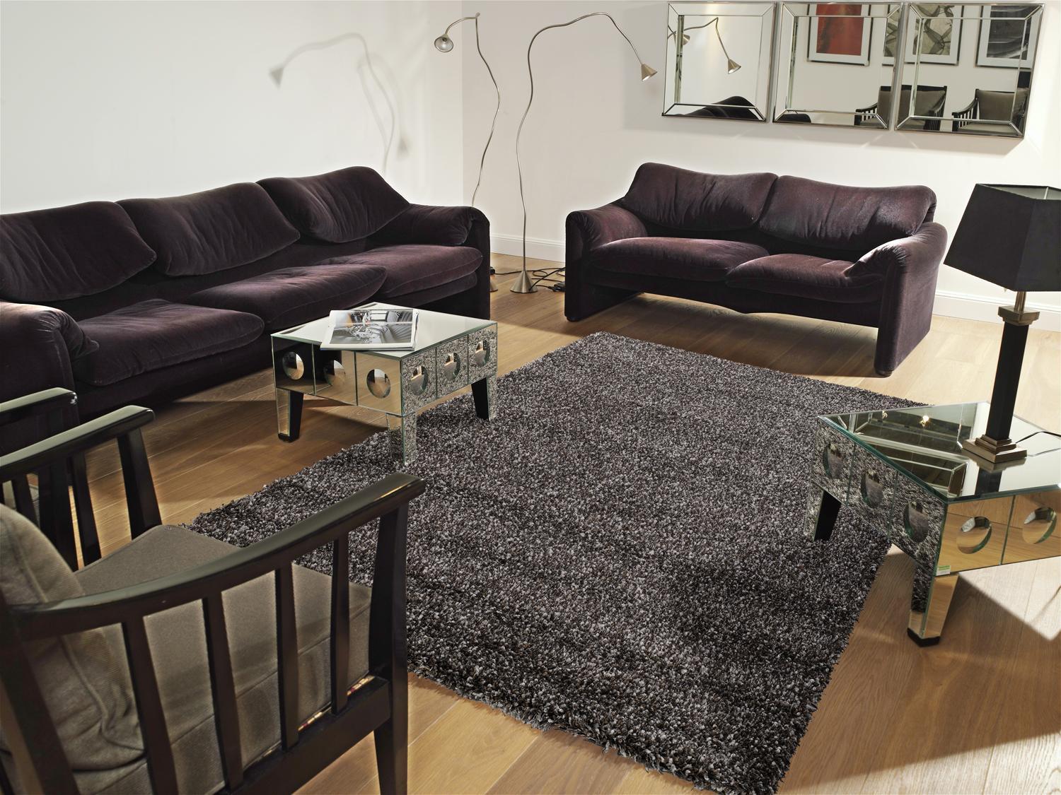Hochflorteppich Fashion Shaggy Braun/Grau 120x170 cm - Braun/Grau, Basics, Textil (120/170cm) - Novel