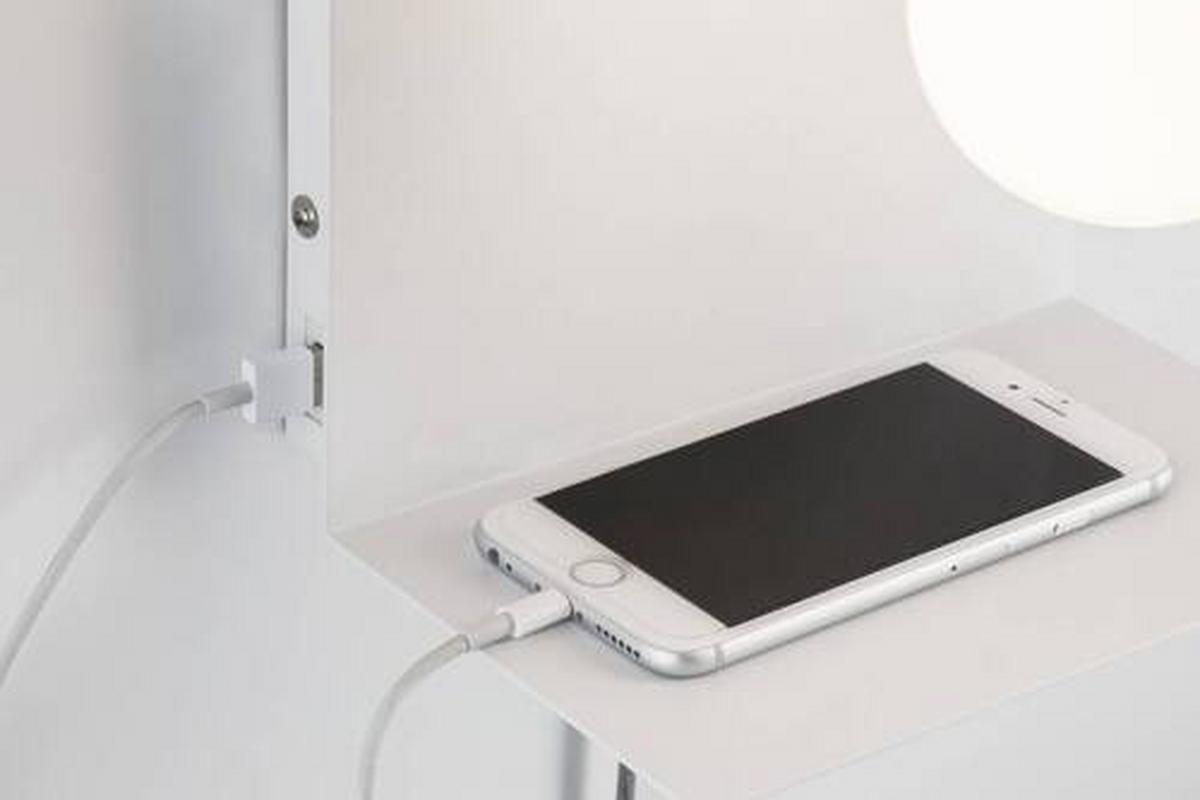 Led-wandleuchte Calvani 1-Flammig Usb-Anschluss - Weiß, Basics, Metall (20/35cm) - Paulmann