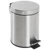 Kosmetikeimer Kosmo Edelstahl Matt 3 Liter, D/h: 17/24 Cm - Edelstahlfarben/Schwarz, KONVENTIONELL, Kunststoff/Metall (17/24cm)