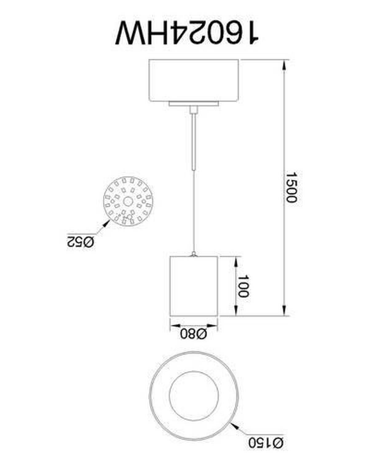 LED-Hängeleuchte Belinda Klar Opal Weiß D: 15 cm - Klar/Opal, Design, Glas/Kunststoff (15/150cm) - Globo