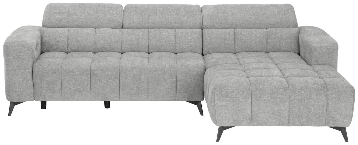 Sedací souprava MELBOURNE, pravá, šedá - šedá/černá, Moderní, kov/dřevo (285/182cm) - Based