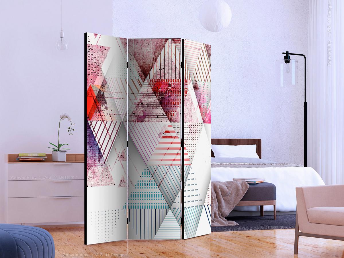 Paravent Multicolor B: 135 Cm - Multicolor, Basics, Holz/Textil (135/172/3cm) - artgeist