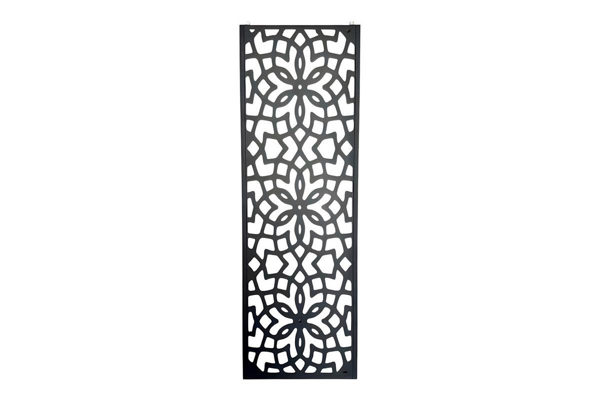 Sichtschutzwand Metall ca. 50x2x150 cm - Schwarz, Basics, Metall (50/150cm)