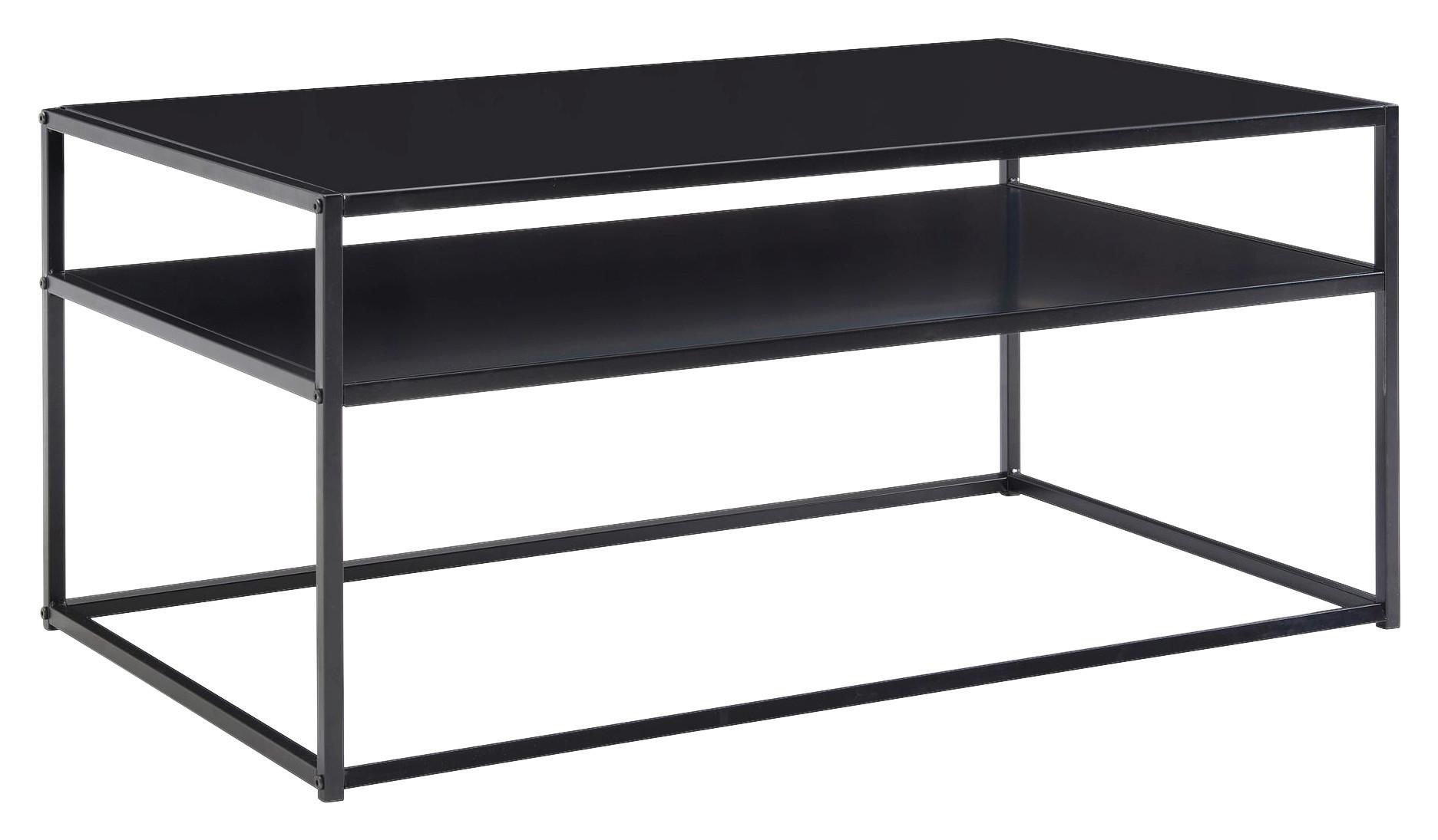 Konferenčný stolík čierny š: 100cm - čierna, Modern, kov (100/60/45cm) - MID.YOU