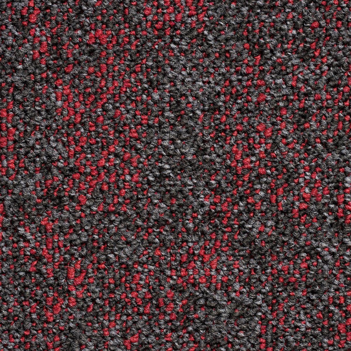 Teppichfliese Rot Marble 50x50 cm Florhöhe 3 mm - Rot, Basics, Textil (50/50cm)