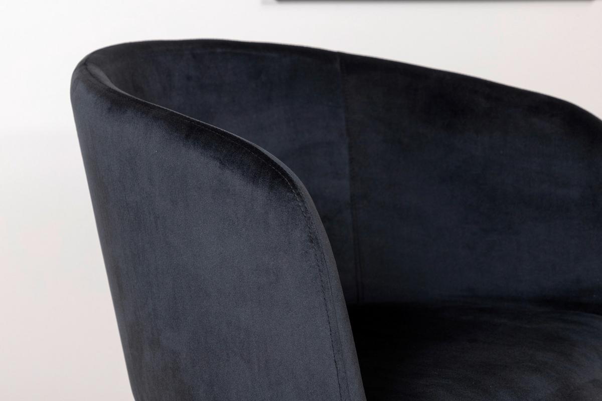 Armlehnstuhl Berit - Schwarz, KONVENTIONELL, Holz/Kunststoff (55/78/55cm) - Livetastic