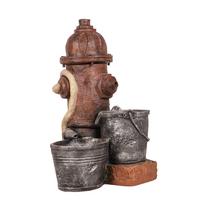Gartenbrunnen Hermes Rost-/Silberfarben - Rostfarben/Silberfarben, Basics, Kunststoff (37/63/36cm)