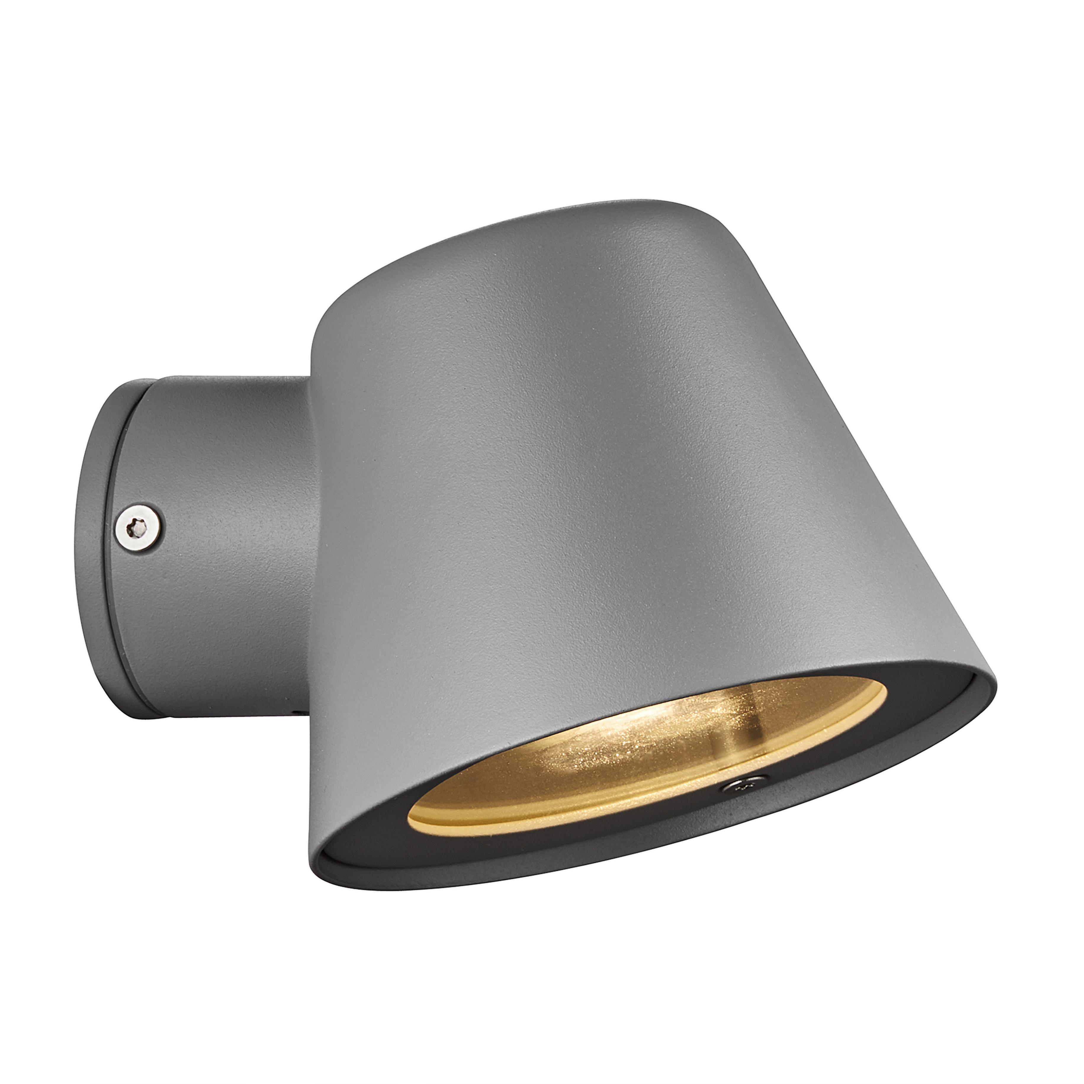 Außenwandleuchte Grau L: 11,7 cm - Grau, Design, Metall (11,7/10,5/14,7cm) - Nordlux