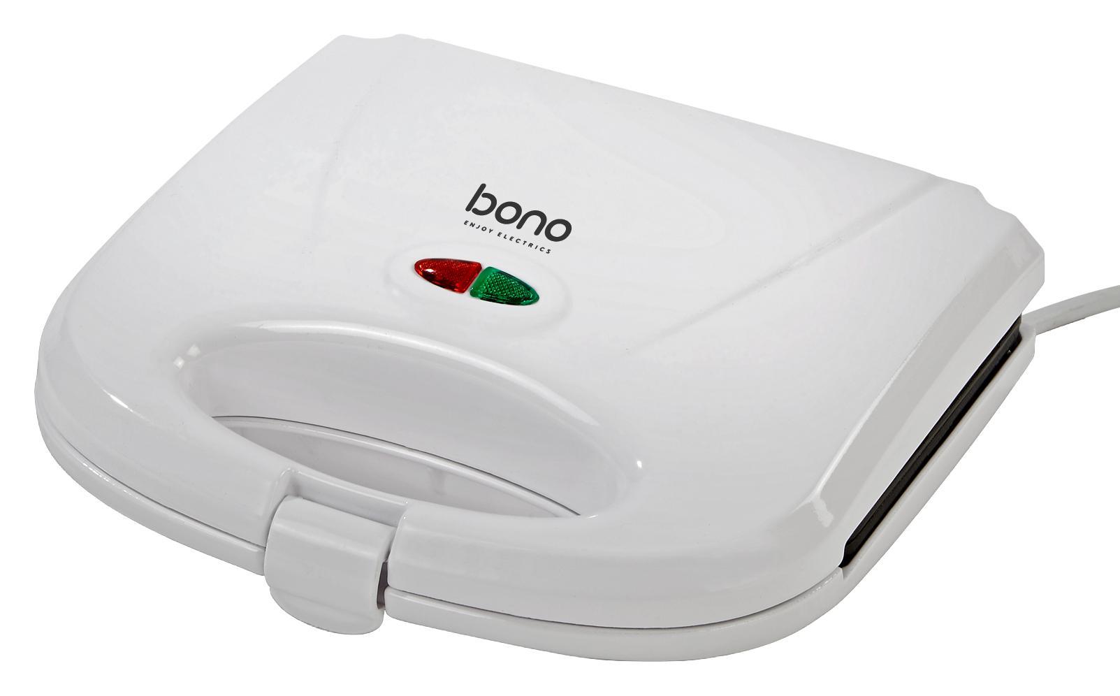 Sandwichtoaster Richi - Weiß, KONVENTIONELL, Kunststoff/Metall (22,5/21/7,5cm) - Bono