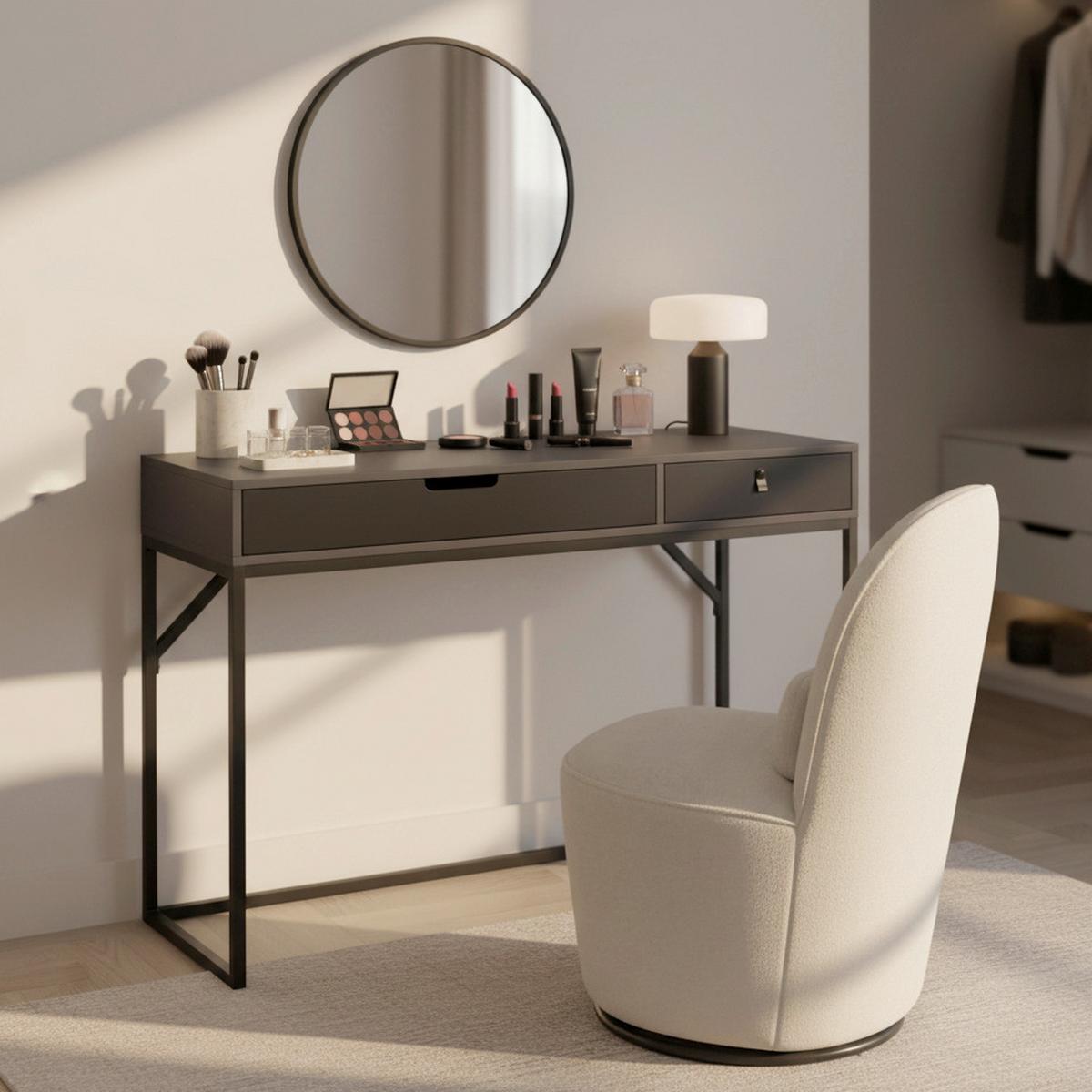 KONZOLOVÝ STOLÍK SOPHIA - čierna, Modern, kov/kompozitné drevo (120/78/40cm) - Bessagi Home