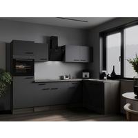 Eckküche Oliver Grau, Eiche Dekor S: 280x172cm - Eichefarben/Grau, Design, Holzwerkstoff (280/172cm) - Respekta