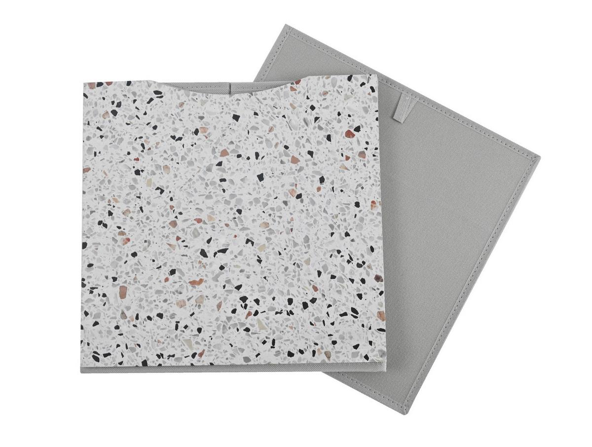 Skládací krabice BETTY - šedá, Konvenční, kompozitní dřevo/textil (33/33/32cm) - Mömax