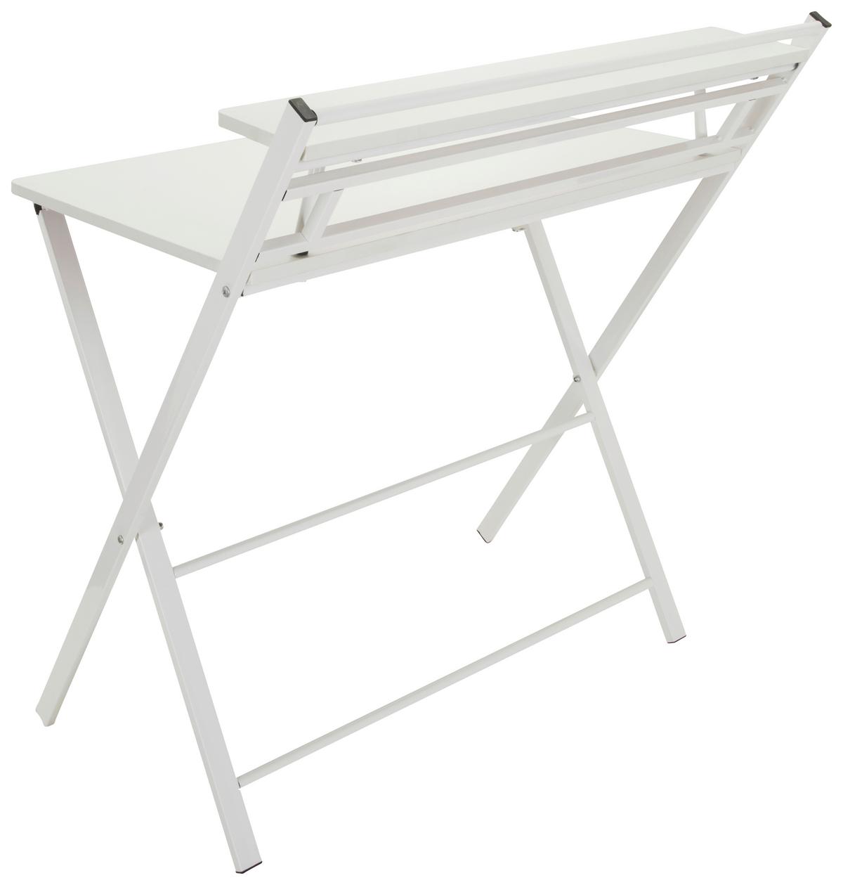 Schreibtisch Easy Clap Weiß - Weiß, Basics, Holzwerkstoff/Metall (84/60/92cm) - MID.YOU