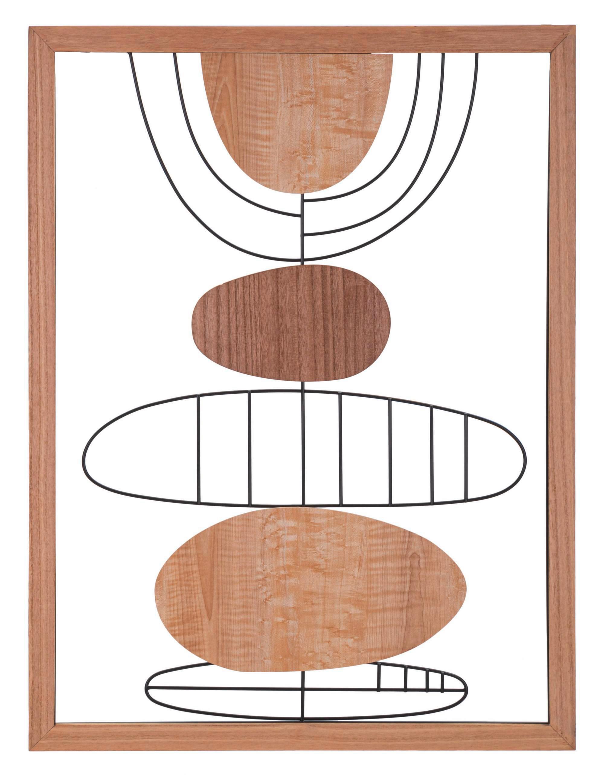 Wanddeko Astroy A Naturfarben, Schwarz B: 60 cm - Schwarz/Naturfarben, Basics, Holzwerkstoff (60/80/2cm)