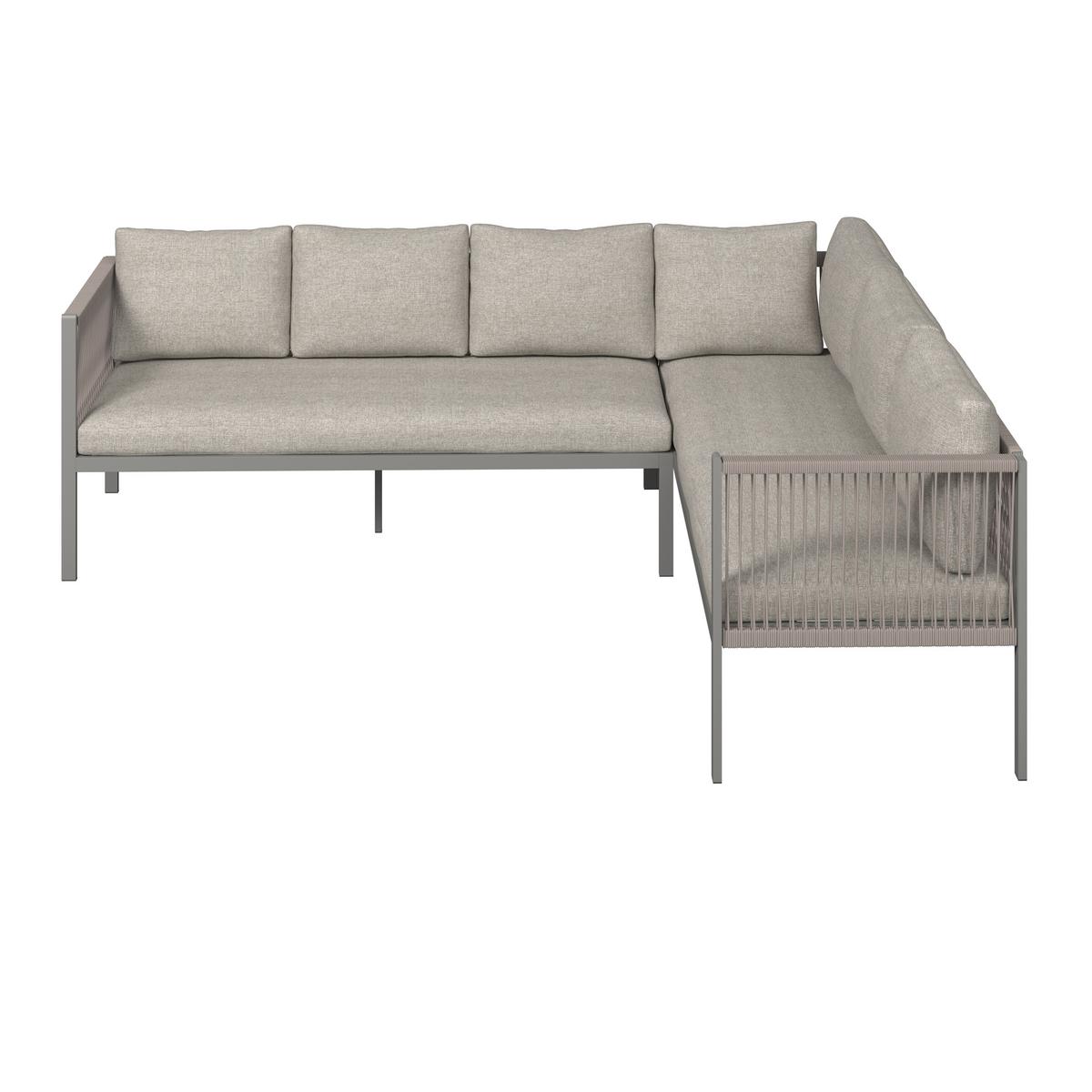 LOUNGEGARNITUR AUCKLAND - Beige/Creme, MODERN, Glas/Textil (242/195cm) - Beldano