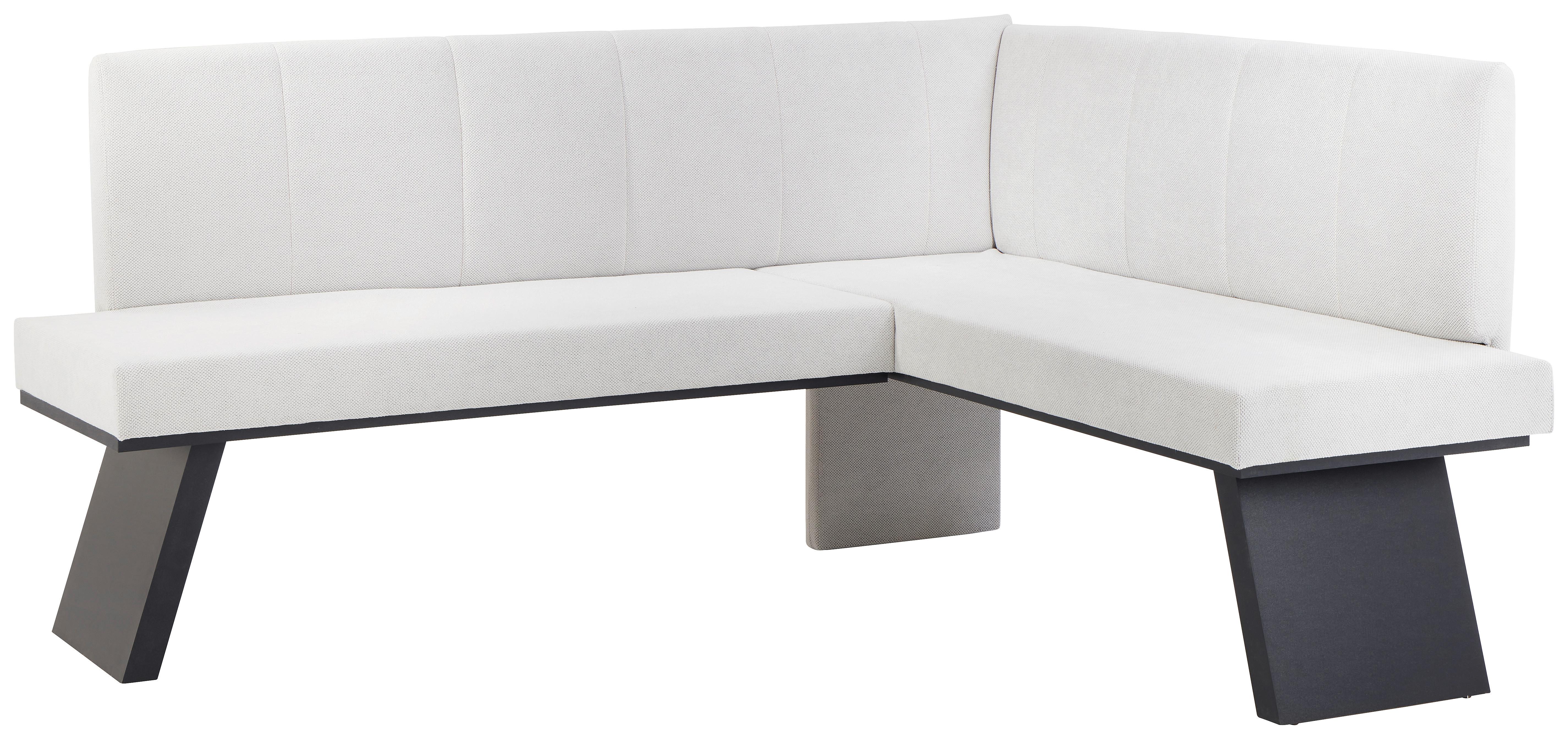 Eckbank Grau Emma II 185x150 cm - Schwarz/Grau, KONVENTIONELL, Holzwerkstoff/Textil (185/150cm)