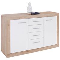 ŠIROKÁ KOMODA MALTA - čierna/biela, Modern, kompozitné drevo/plast (138/86/35cm)