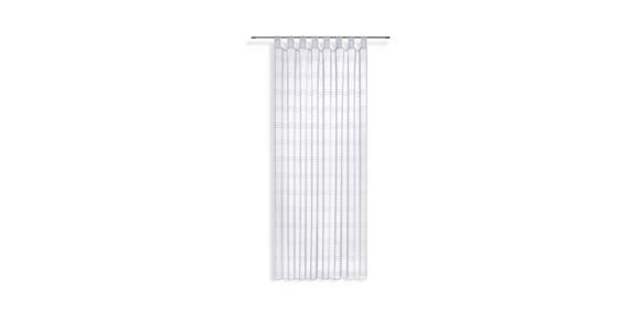 Vorhang mit Schlaufen und Band Halina 145x245 cm Weiß/ Taupe - Weiß, KONVENTIONELL, Textil (145/245cm) - Luca Bessoni