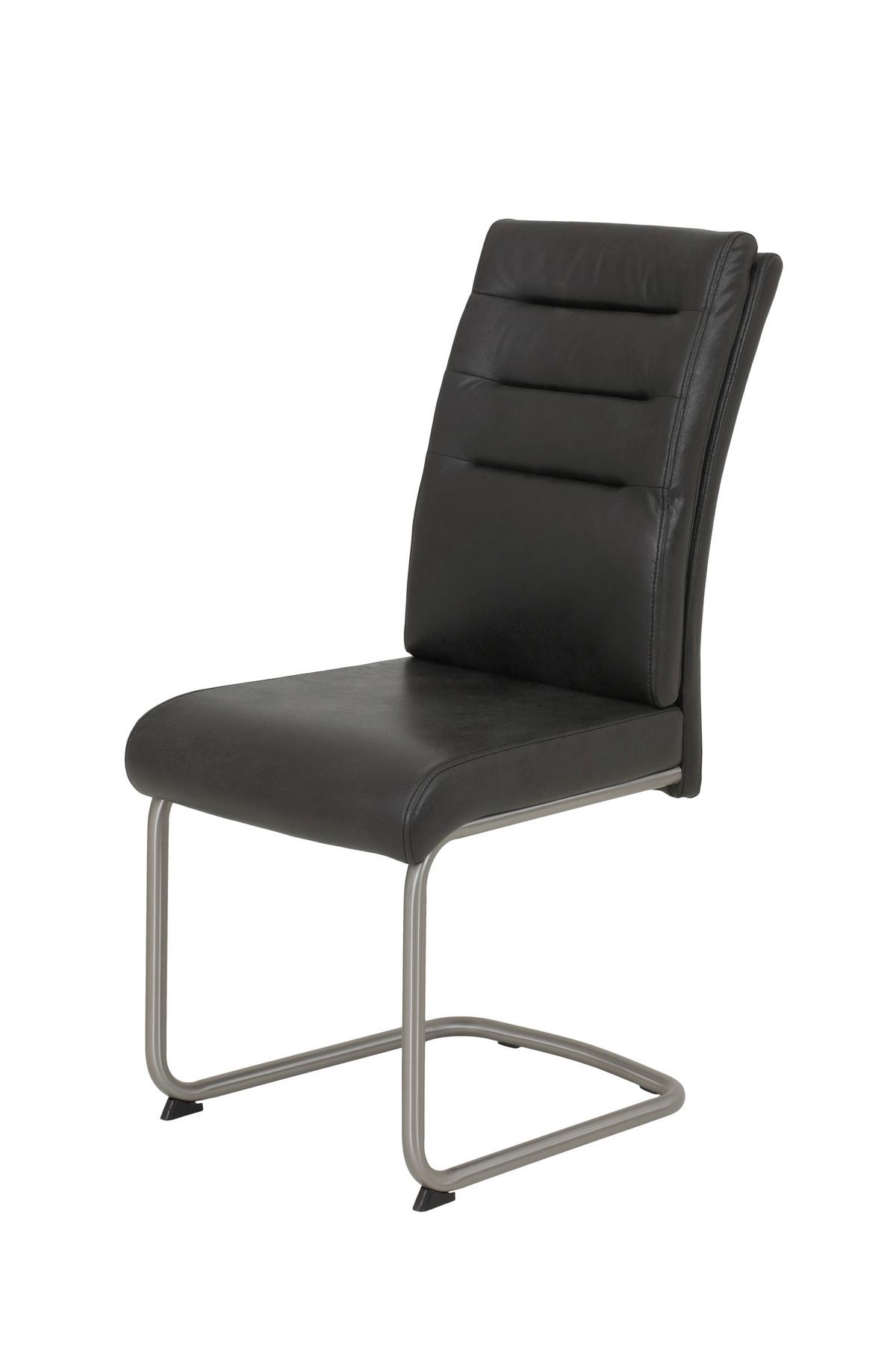 Tischgruppe Paula IIi G - Eichefarben/Anthrazit, MODERN, Holzwerkstoff/Textil (140-220/76/90cm) - MID.YOU