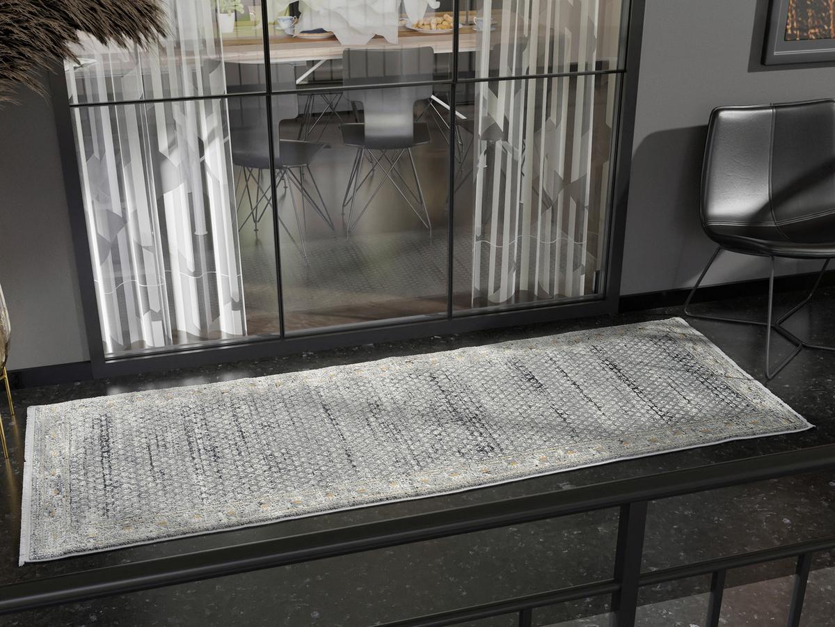 Läufer Monza - Grau, Design, Textil (80/250cm) - Dieter Knoll