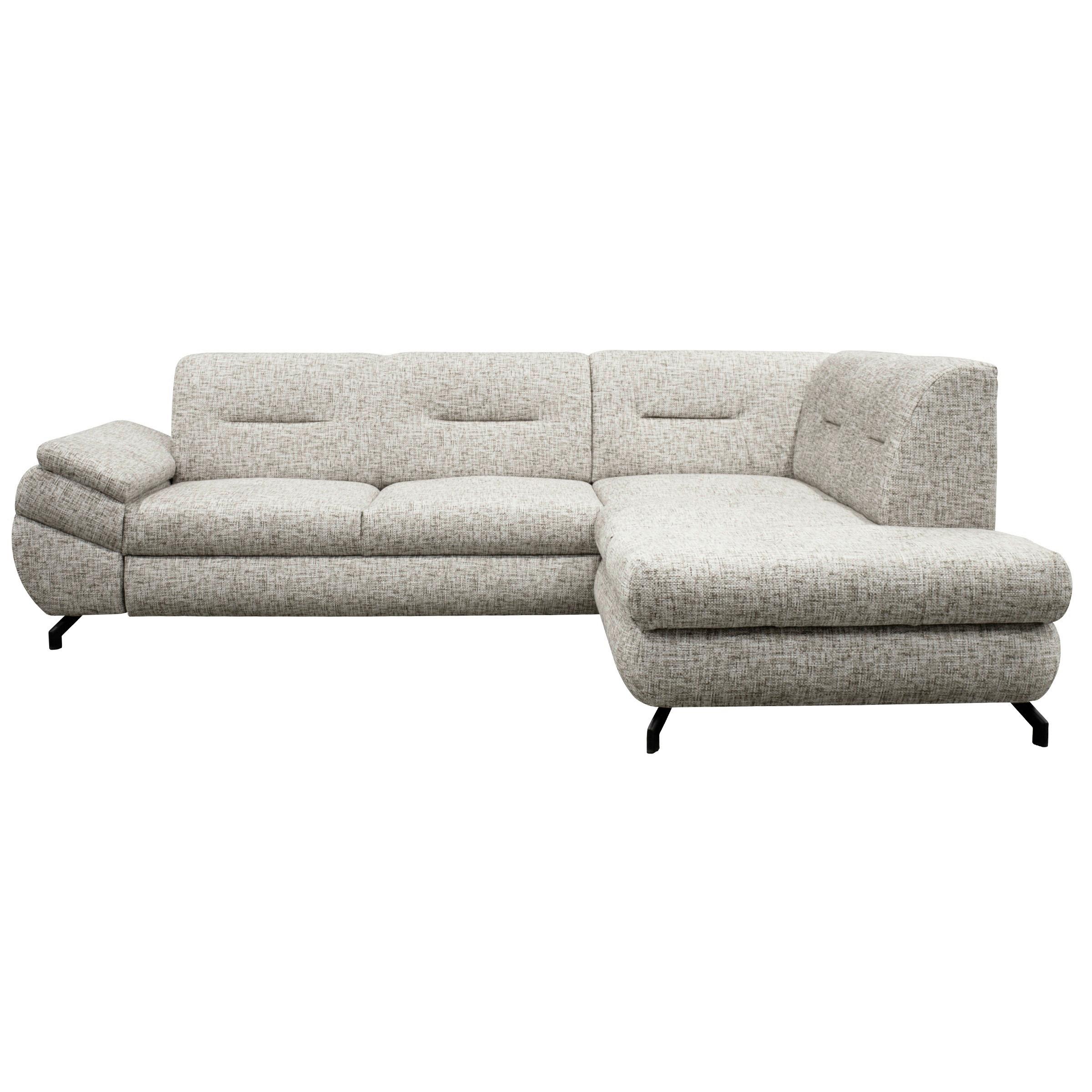 Ecksofa Imo Beige 274x201 cm - Beige/Schwarz, Design, Textil (274/201cm) - MID.YOU